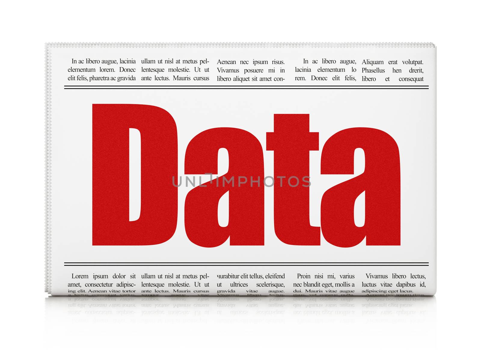 Data concept: newspaper headline Data by maxkabakov