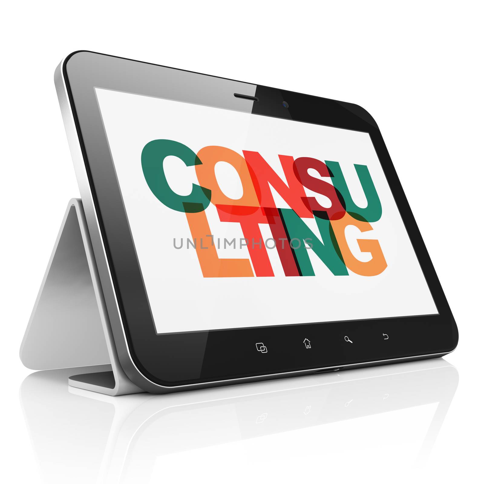 Finance concept: Tablet Computer with Consulting on  display by maxkabakov