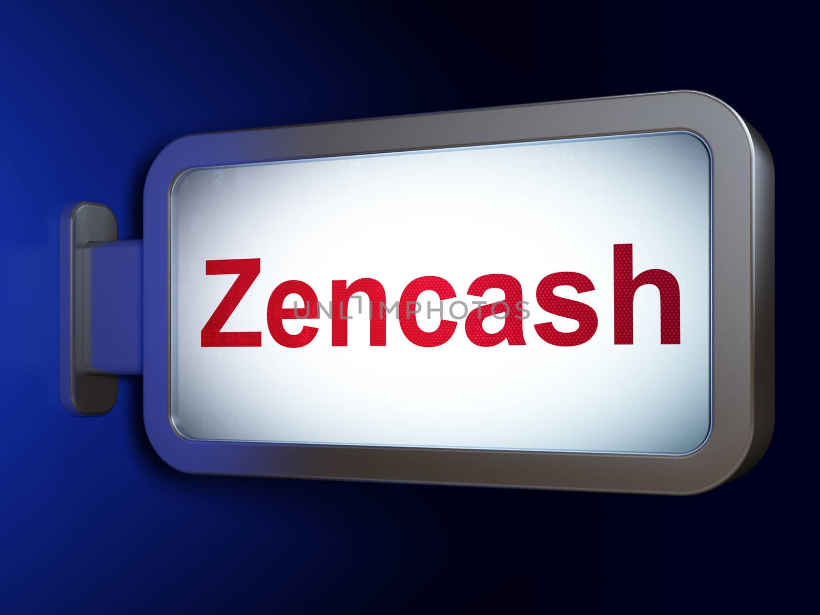 Cryptocurrency concept: Zencash on billboard background by maxkabakov