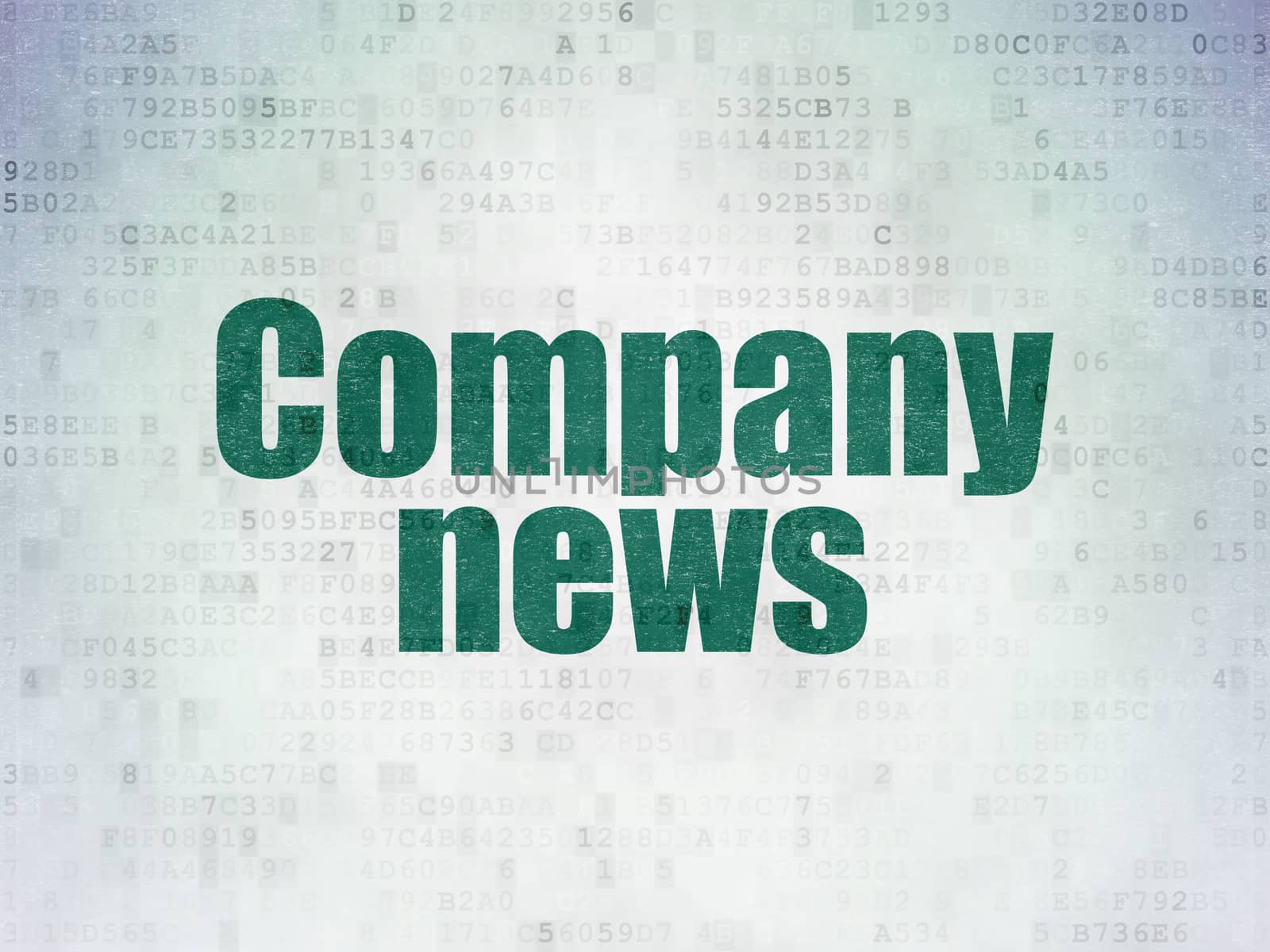 News concept: Painted green word Company News on Digital Data Paper background