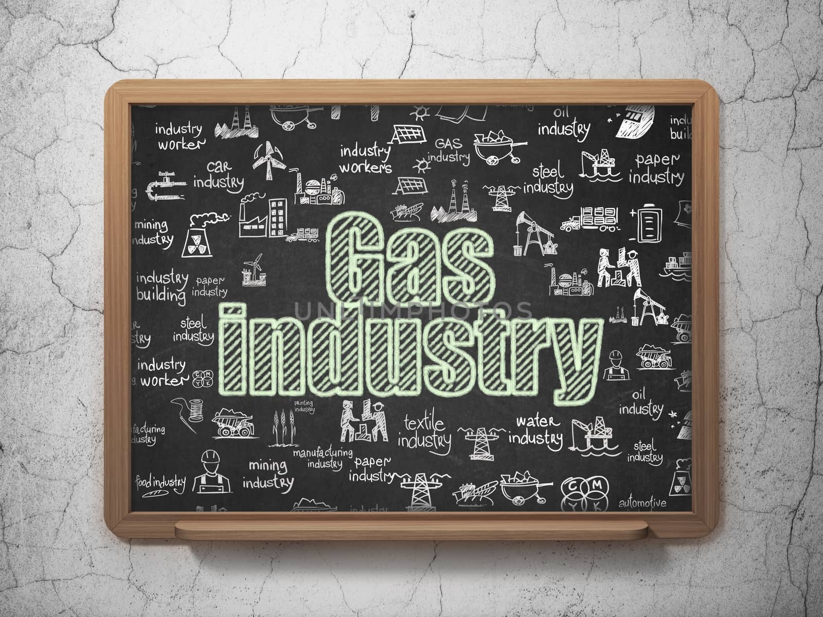 Industry concept: Gas Industry on School board background by maxkabakov