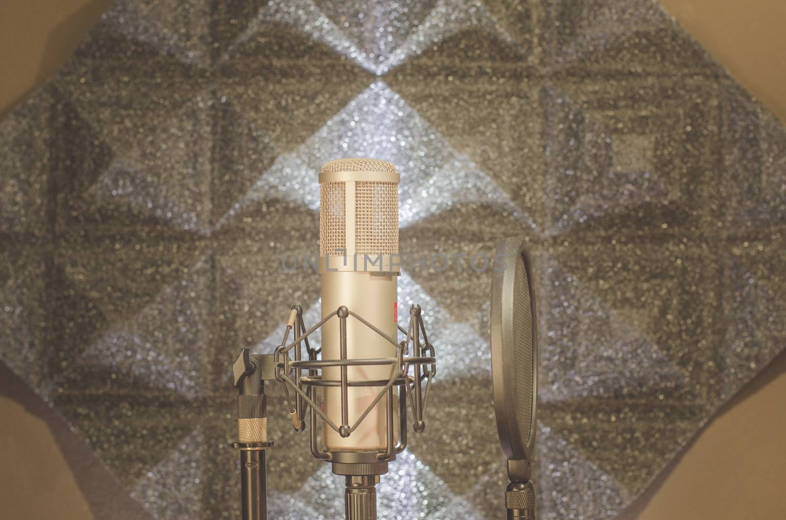 Speech pad Sound recording room and Mic condenser