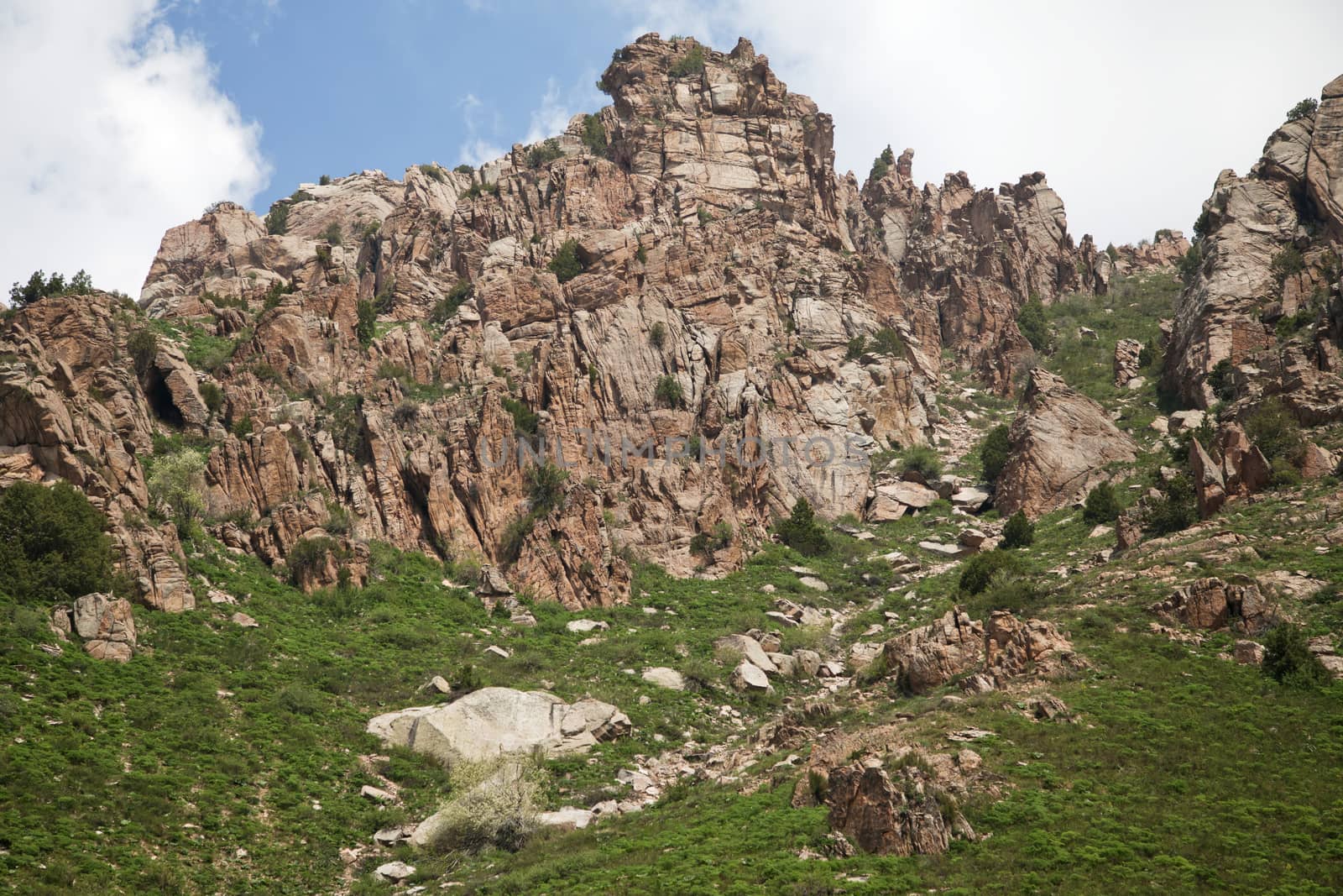 Chimgan mountains, Uzbekistan, on a sunny day