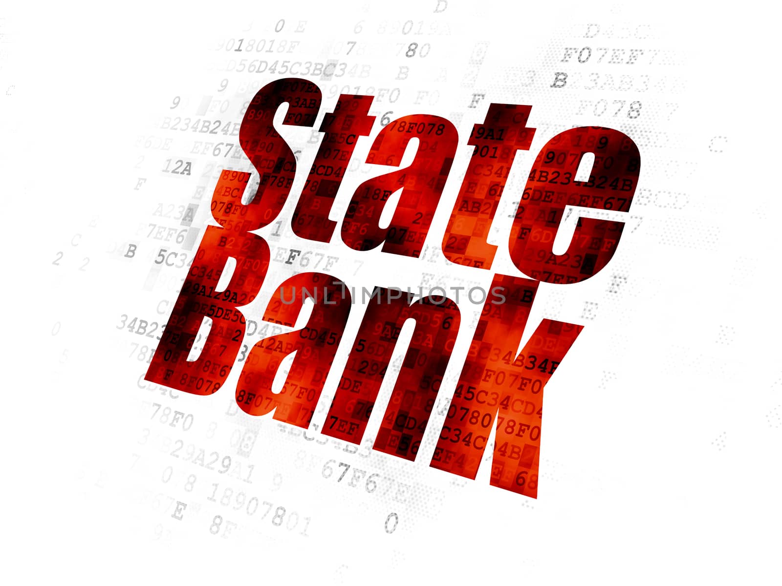 Banking concept: State Bank on Digital background by maxkabakov