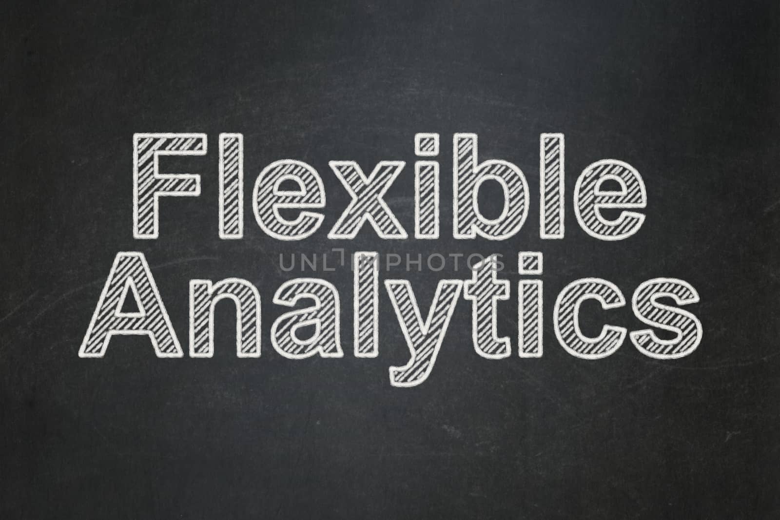 Business concept: Flexible Analytics on chalkboard background by maxkabakov
