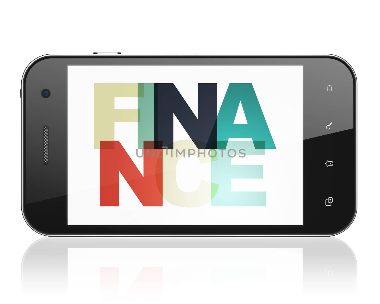 Business concept: Smartphone with Finance on  display by maxkabakov