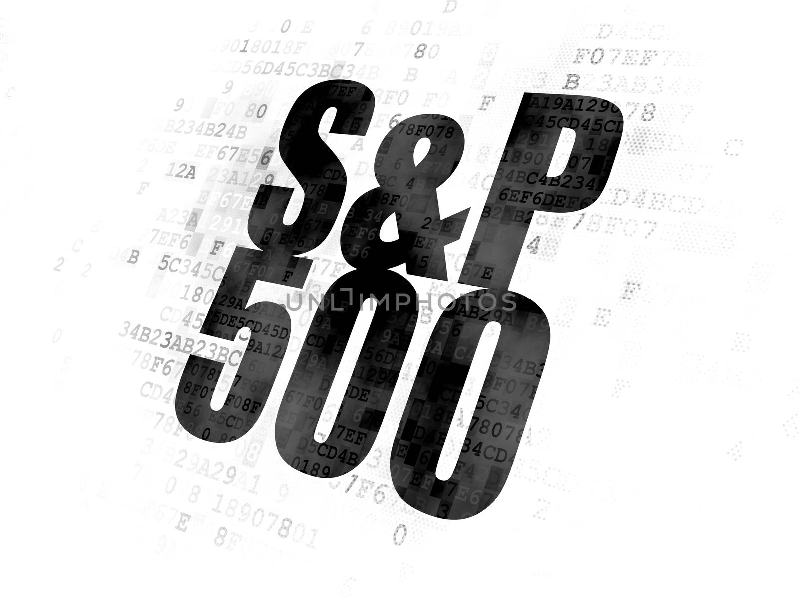 Stock market indexes concept: S&P 500 on Digital background by maxkabakov