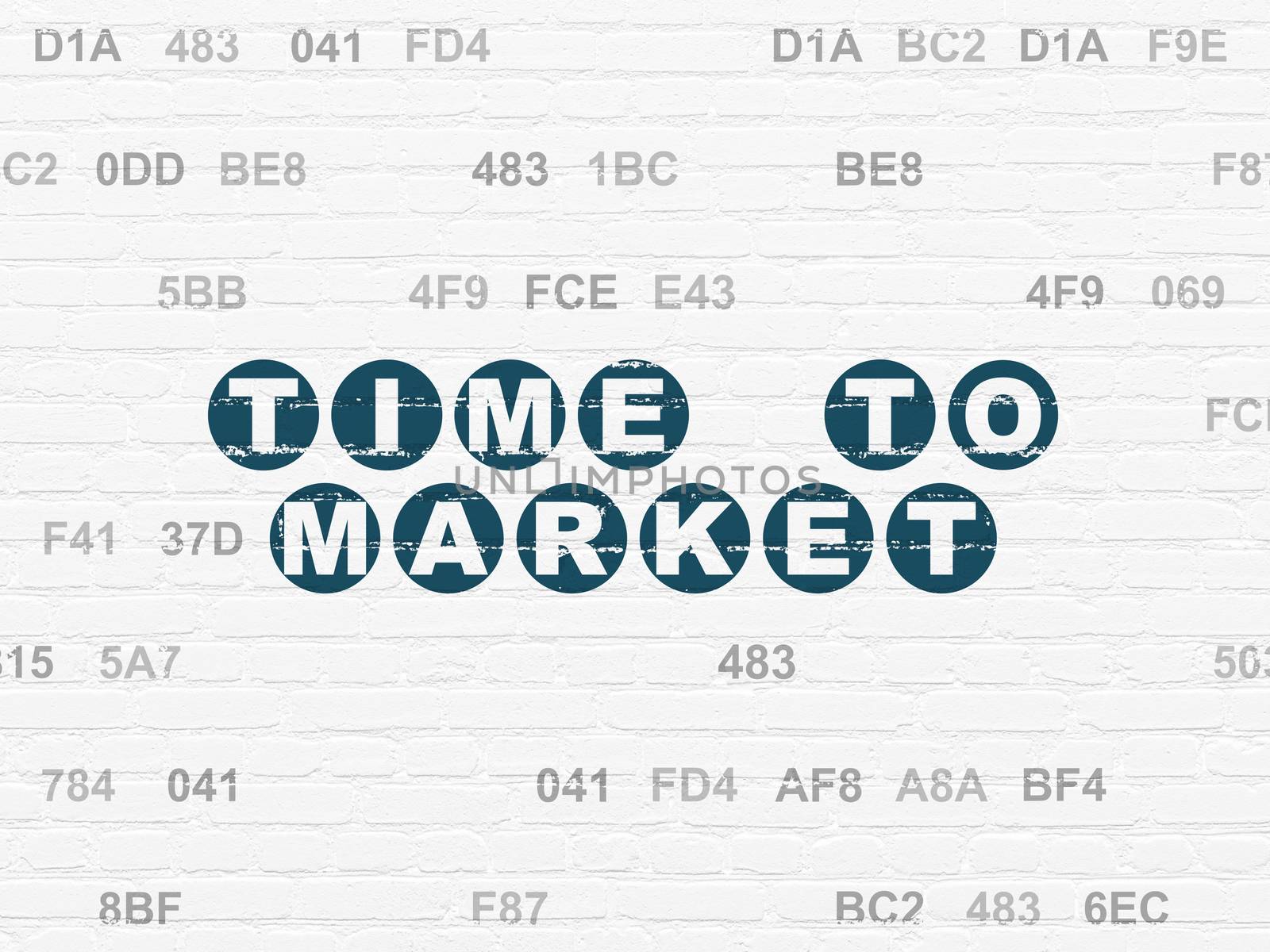 Timeline concept: Time to Market on wall background by maxkabakov