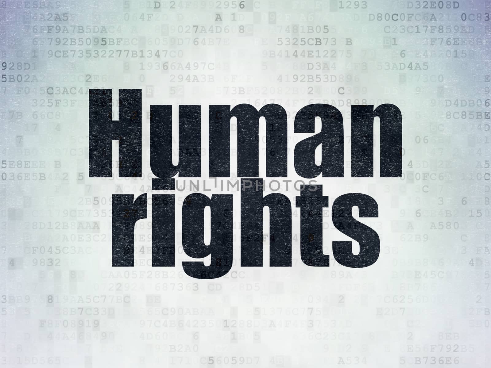 Politics concept: Human Rights on Digital Data Paper background by maxkabakov