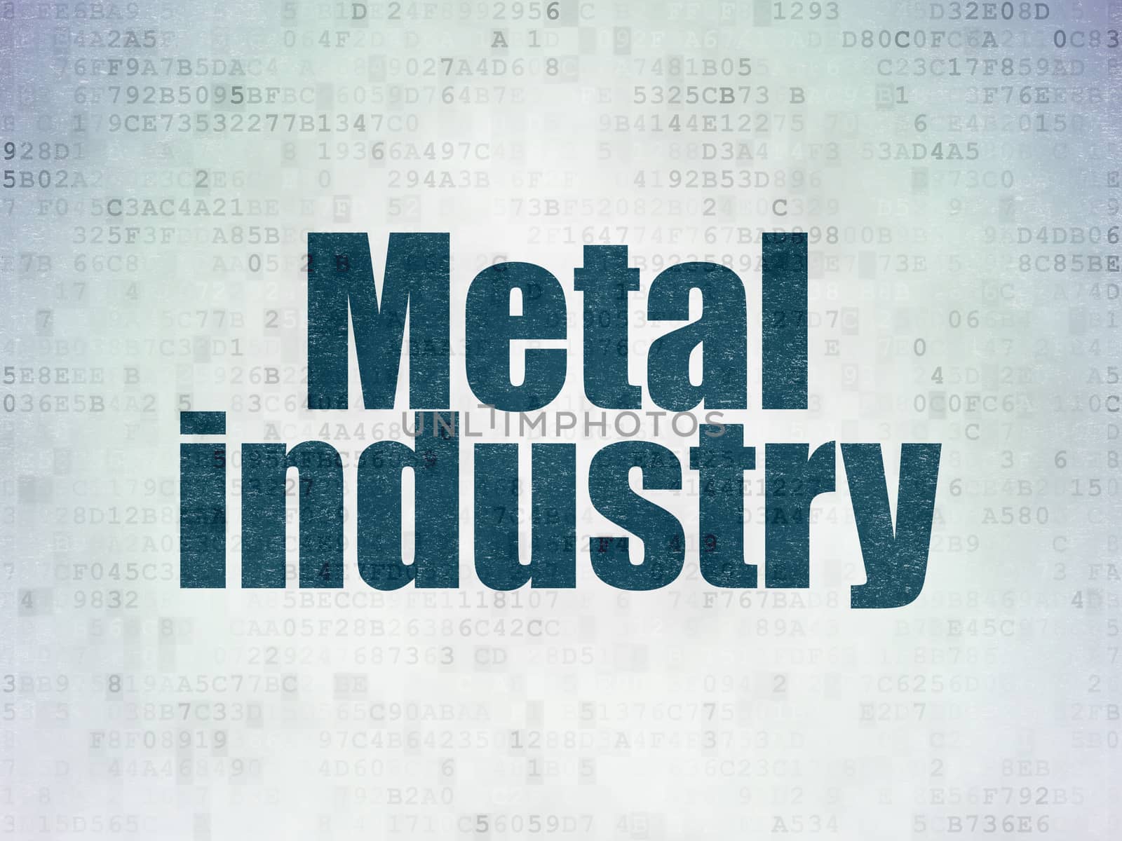 Industry concept: Metal Industry on Digital Data Paper background by maxkabakov