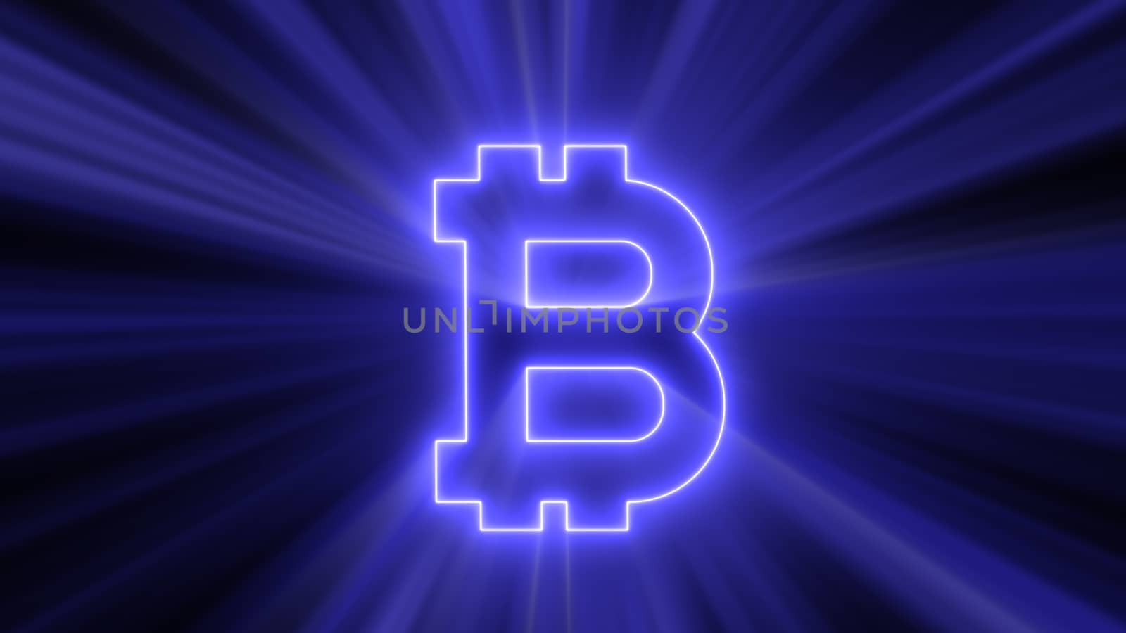 Abstract background with bitcoin sign. 3d rendering