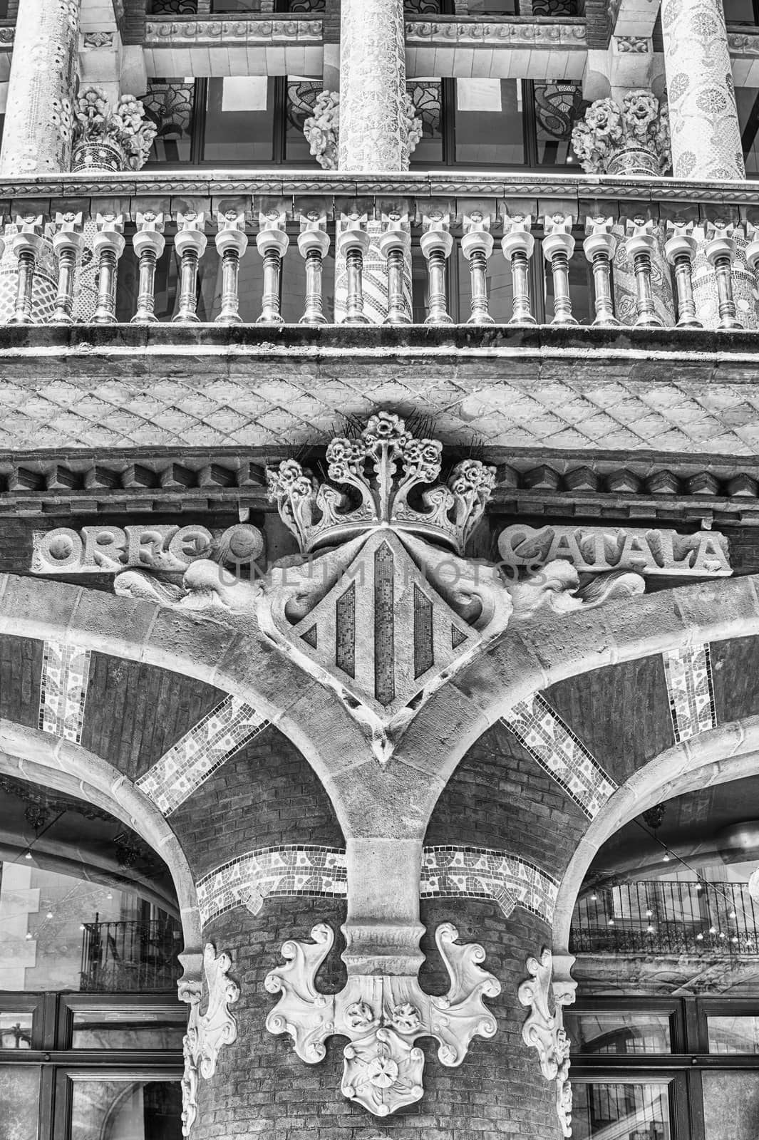 Detail of Palau de la Musica Catalana, Barcelona, Catalonia, Spa by marcorubino