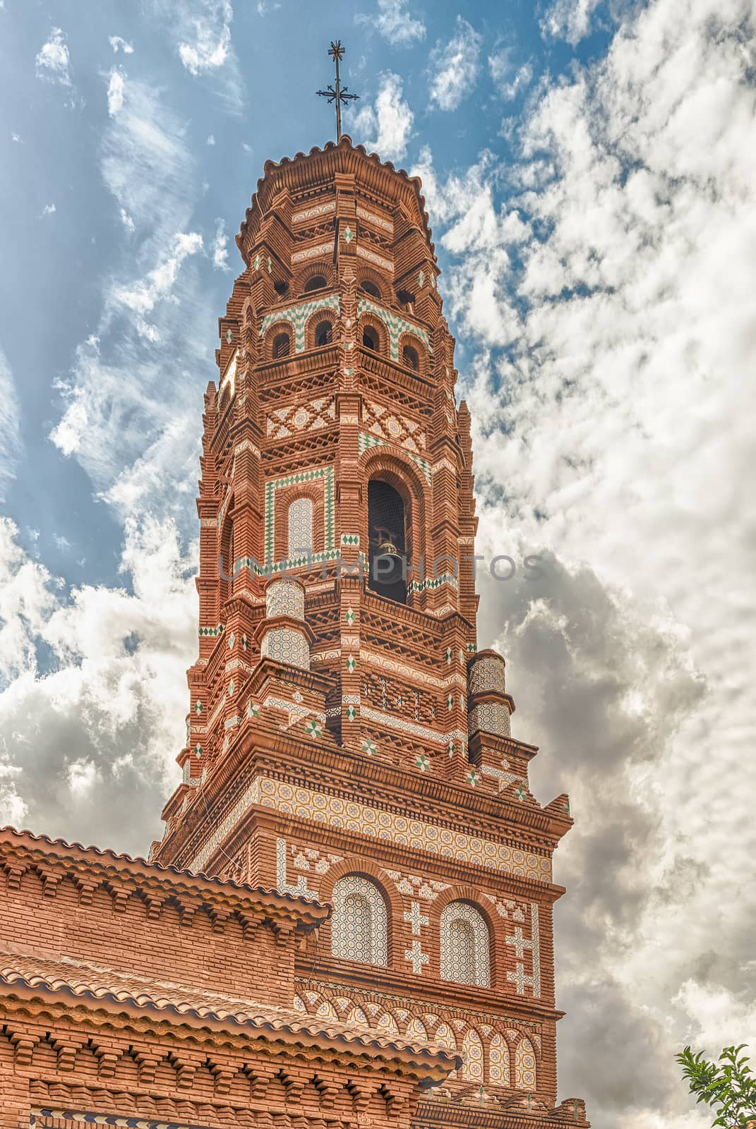 Scenic bell tower in Poble Espanyol, Barcelona, Catalonia, Spain by marcorubino