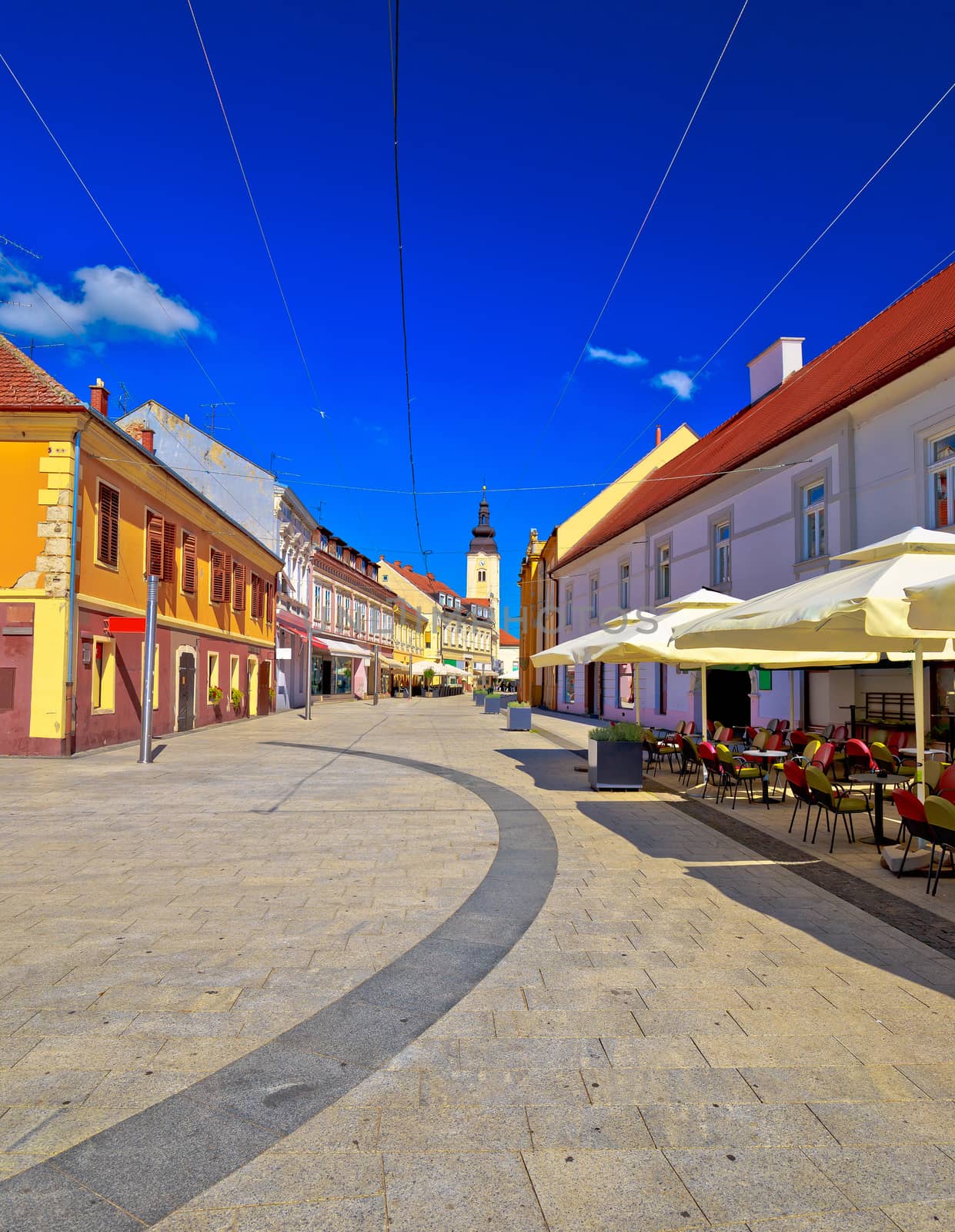 Town of Cakovec square and landmarks panoramic view by xbrchx