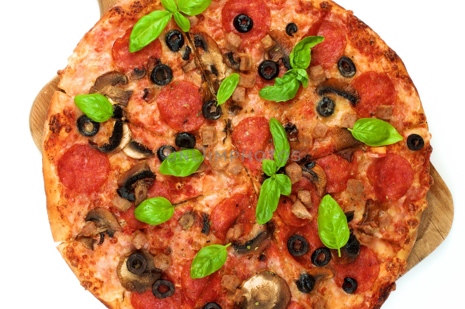 Pepperoni and Mushrooms Pizza by zhekos