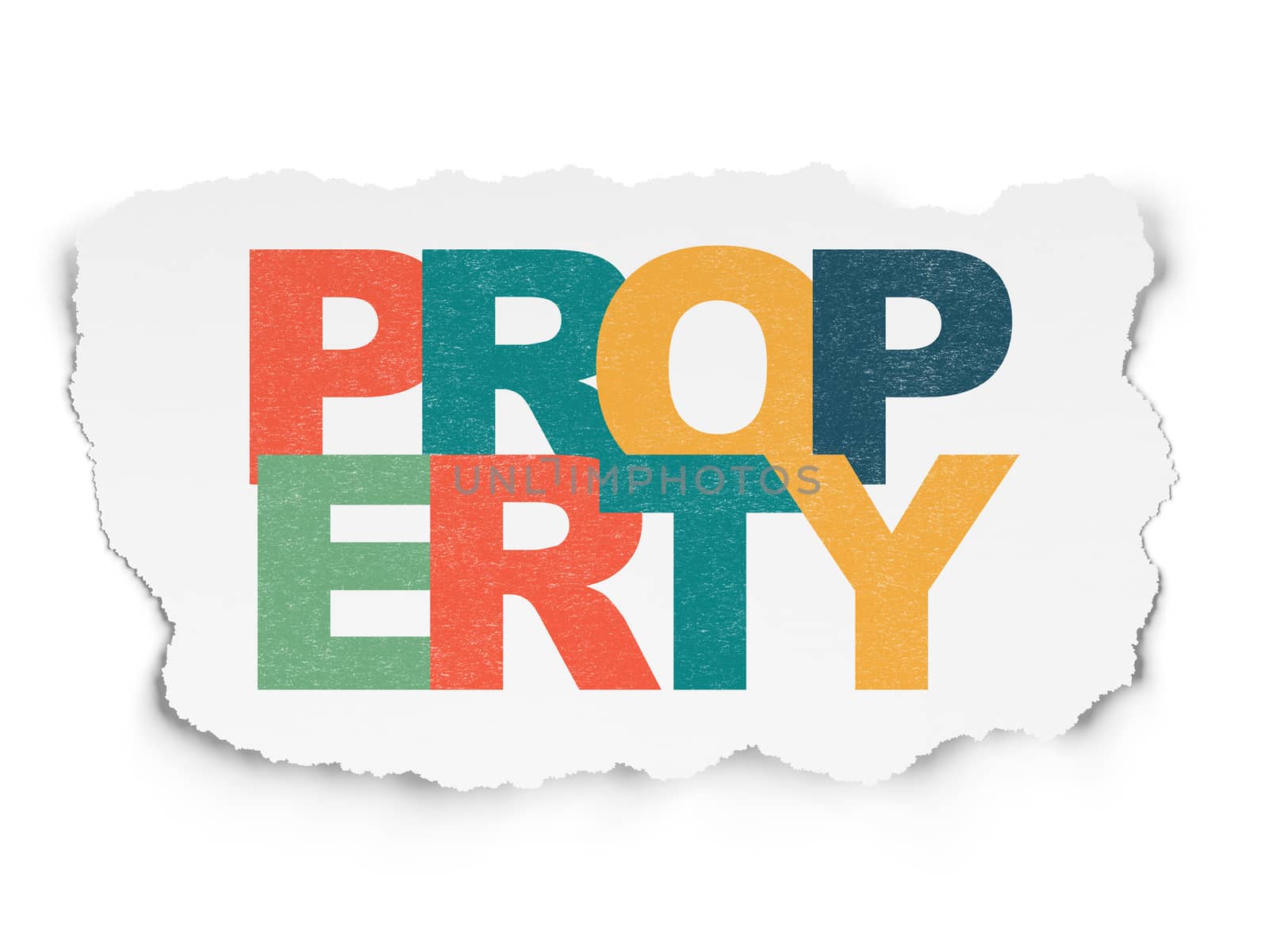 Finance concept: Property on Torn Paper background by maxkabakov