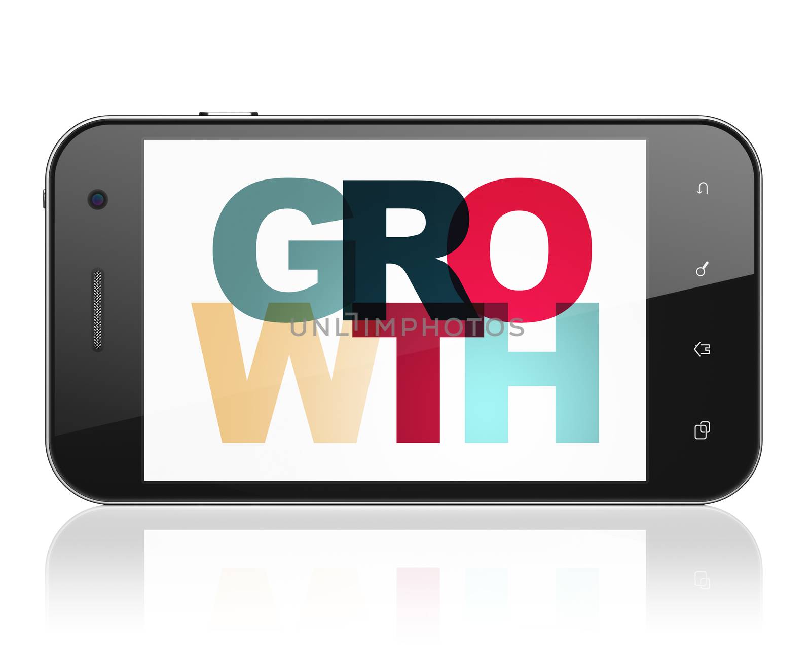 Finance concept: Smartphone with Growth on  display by maxkabakov