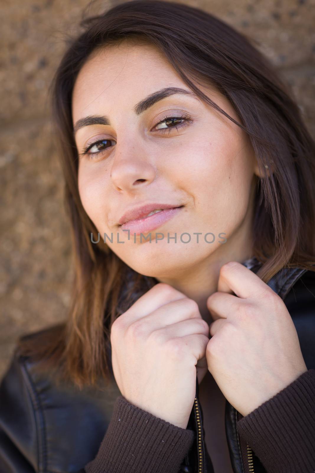 Beautiful Meloncholy Mixed Race Young Woman Portrait Outside. by Feverpitched