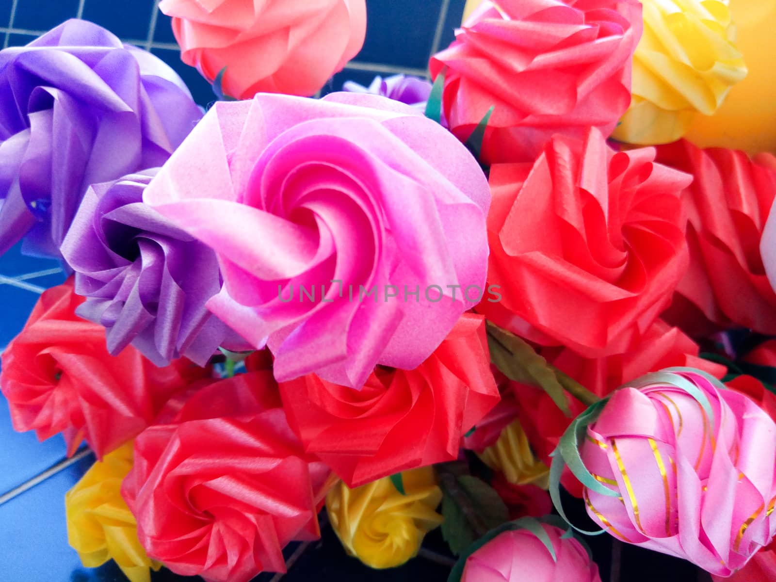 Colorful Fake Rose Flowers by PeachLoveU
