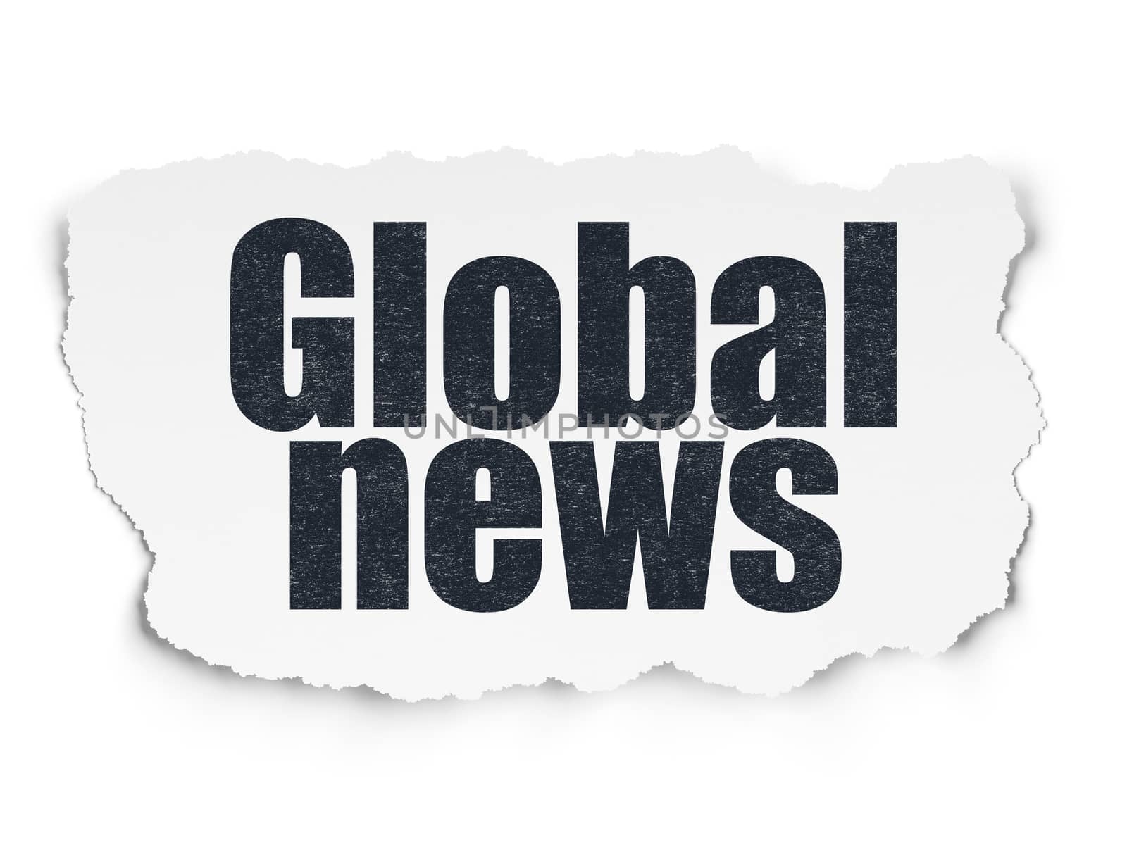 News concept: Global News on Torn Paper background by maxkabakov