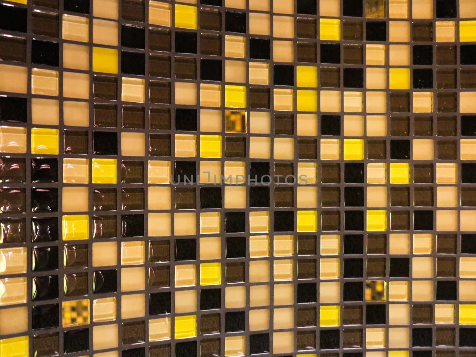 A checkered tile pattern of different colors