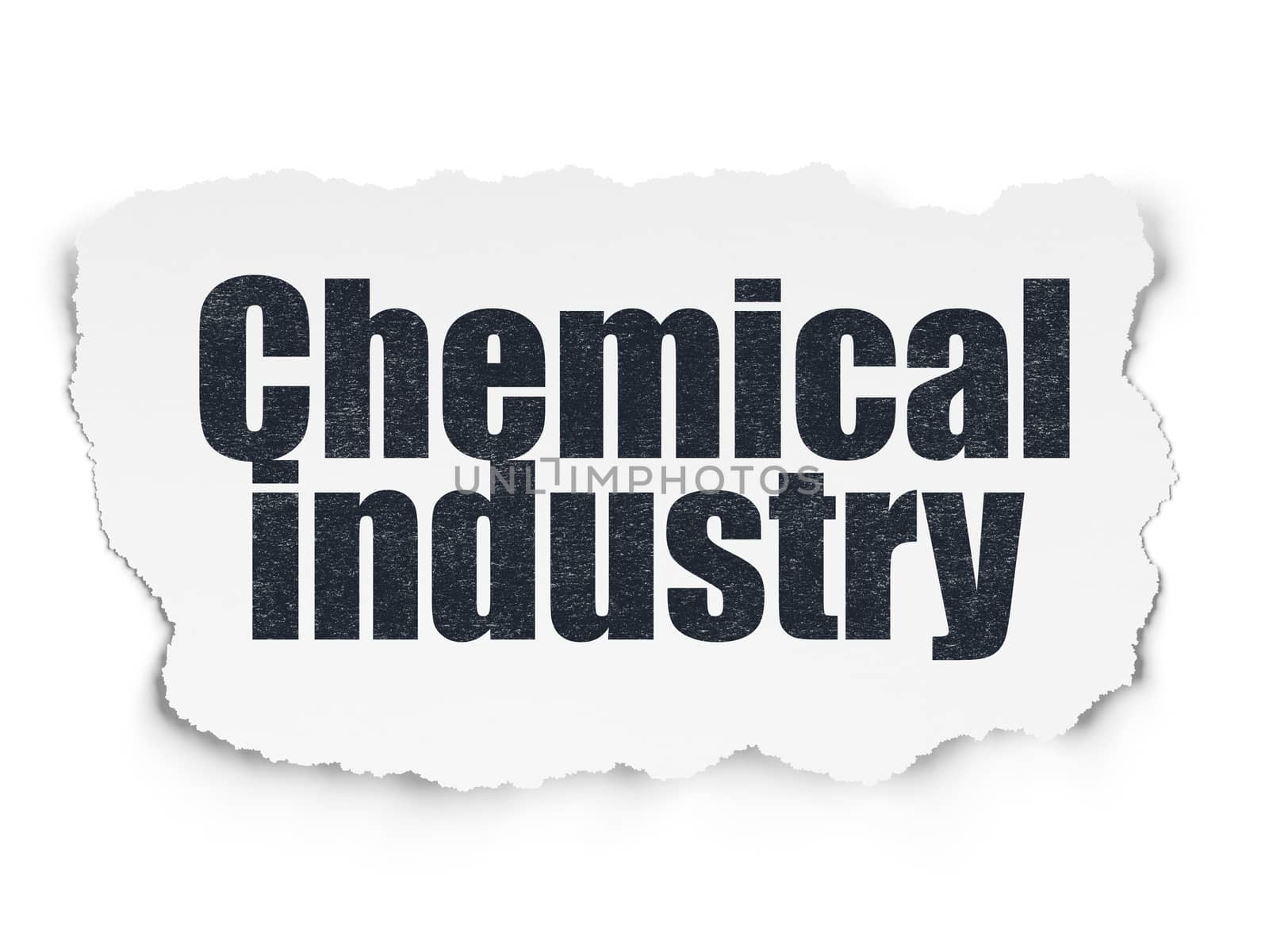 Industry concept: Painted black text Chemical Industry on Torn Paper background with  Tag Cloud