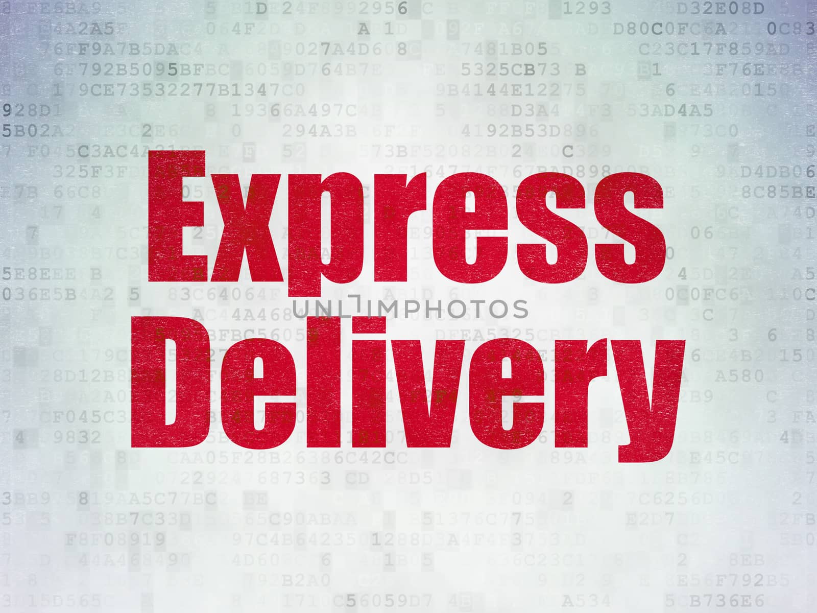 Business concept: Express Delivery on Digital Data Paper background by maxkabakov