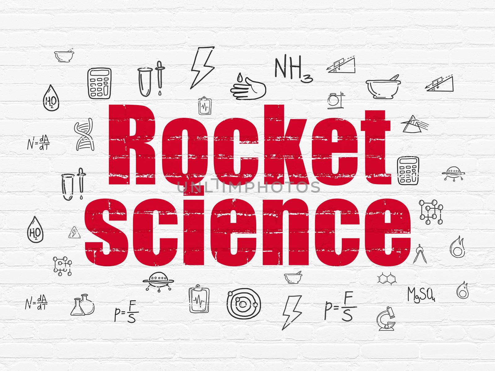 Science concept: Rocket Science on wall background by maxkabakov