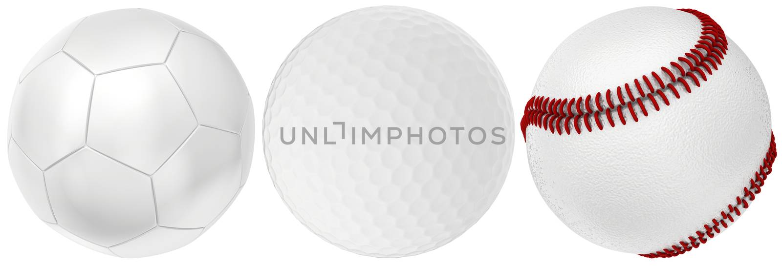 Collection of balls isolated on white background by Mirexon