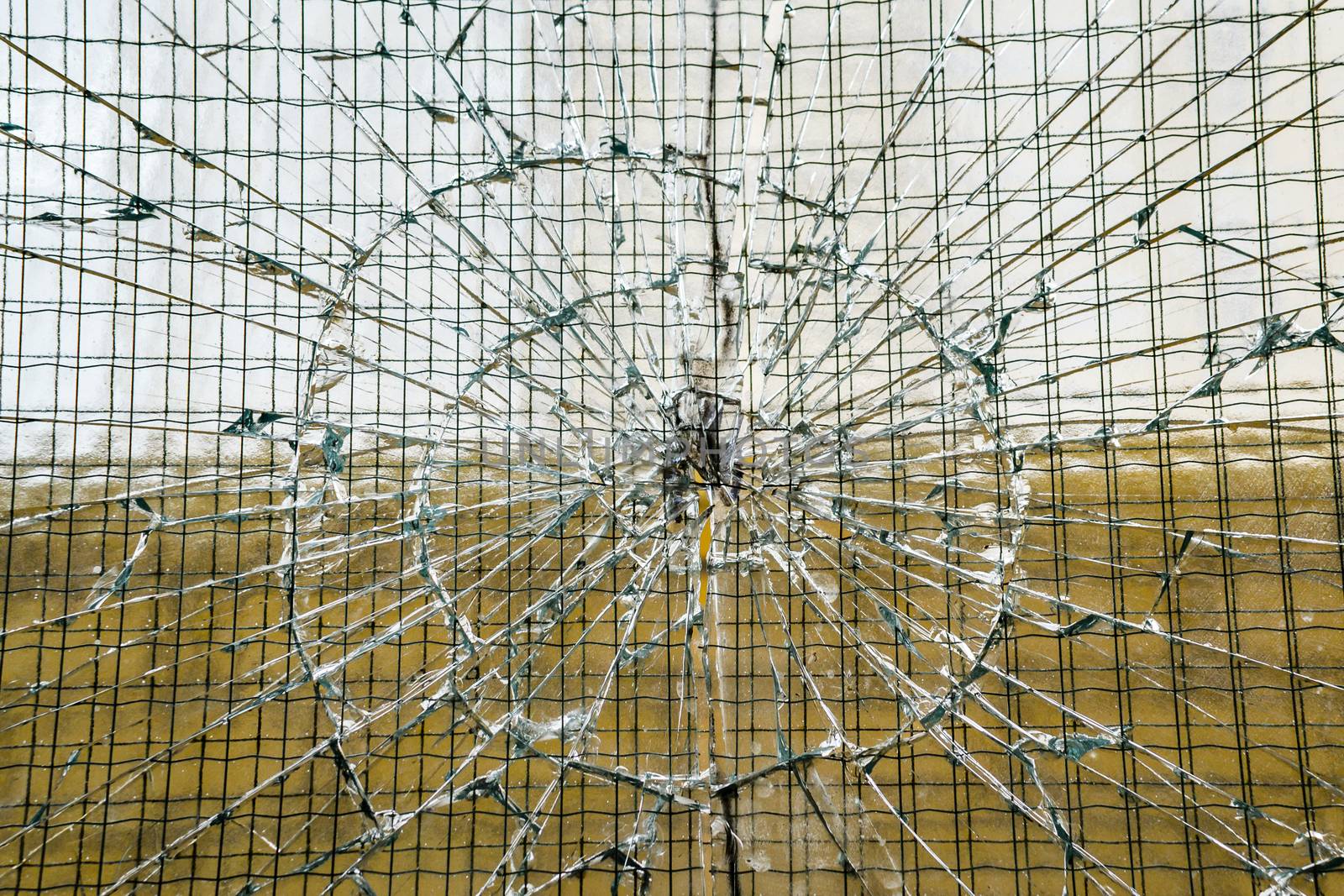 cracked glass cracked look from first person