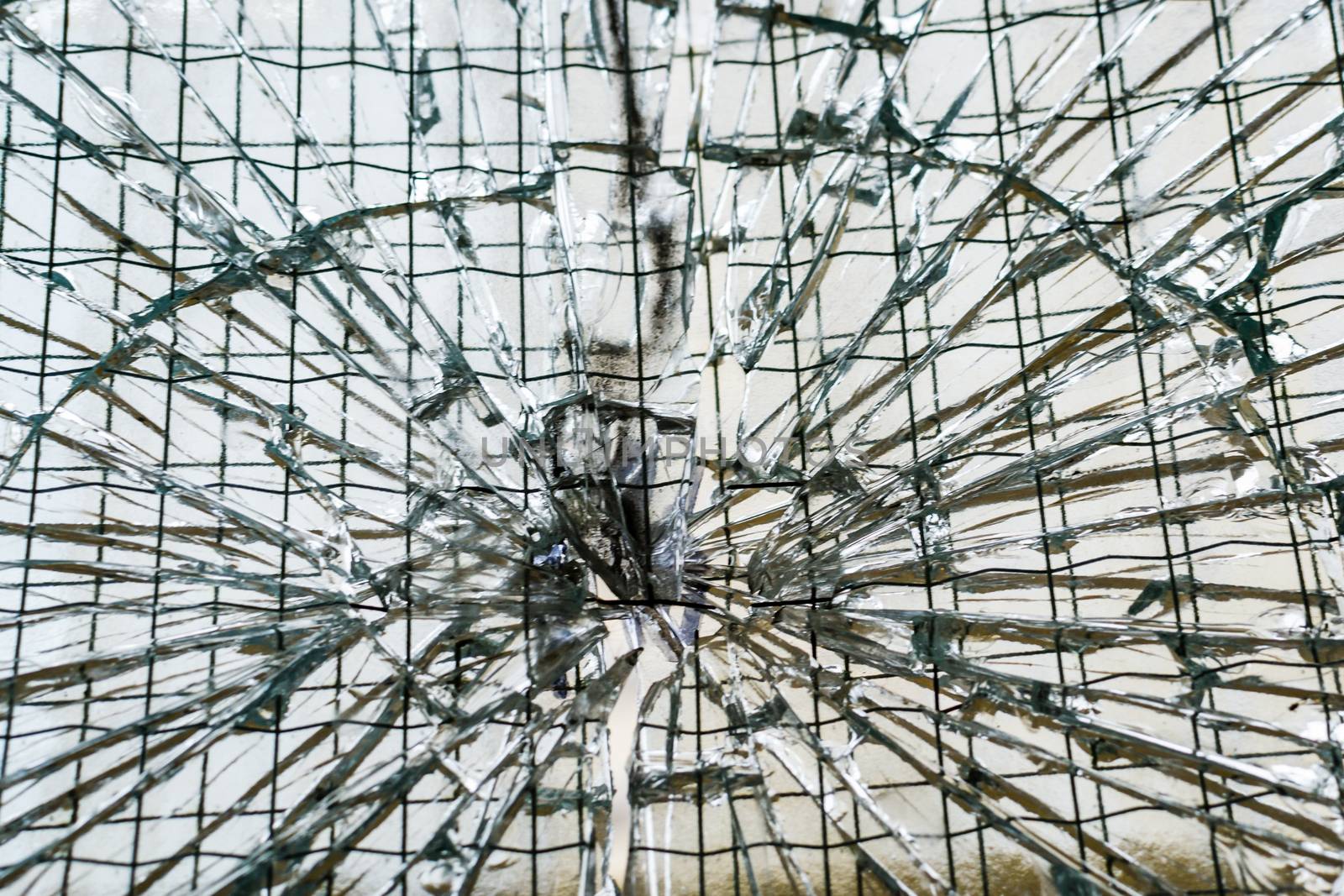 cracked glass cracked look from first person