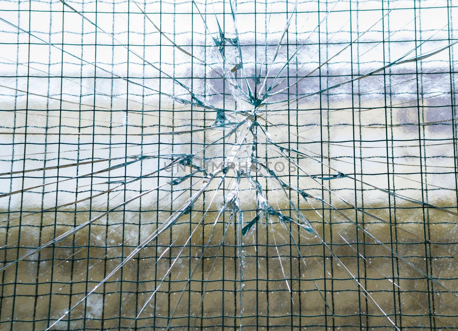 cracked glass cracked look from first person