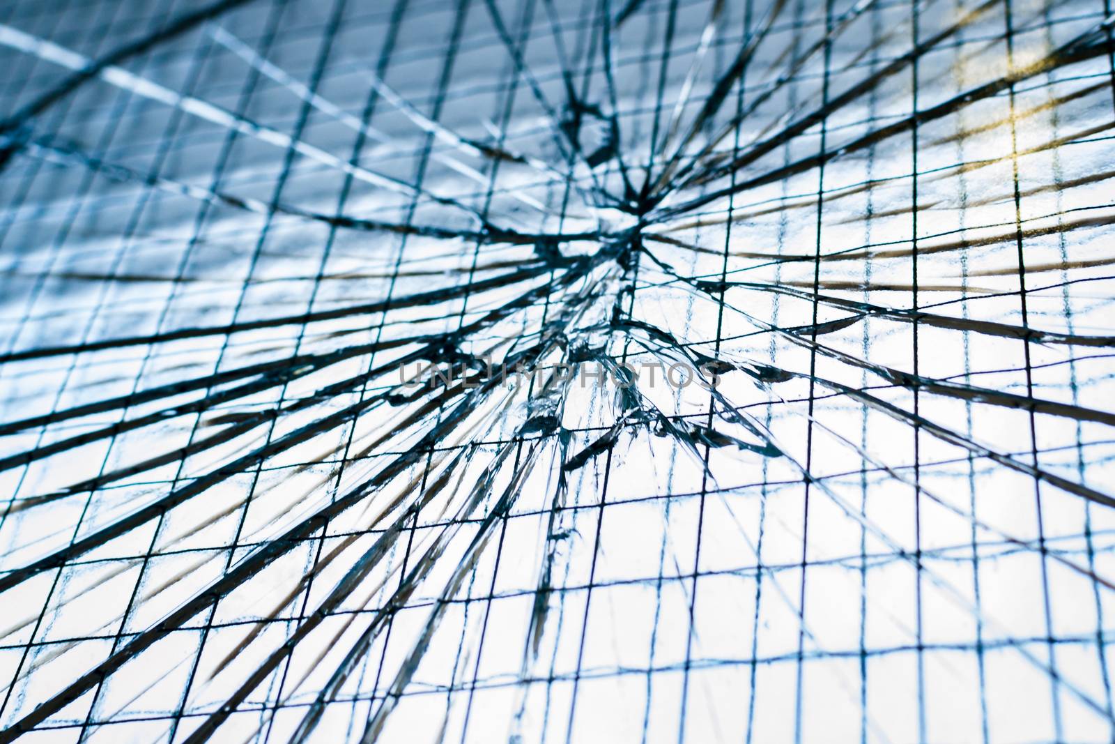 cracked glass cracked look from first person