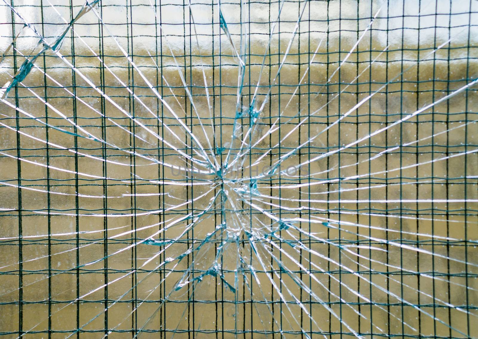 cracked glass cracked look from first person