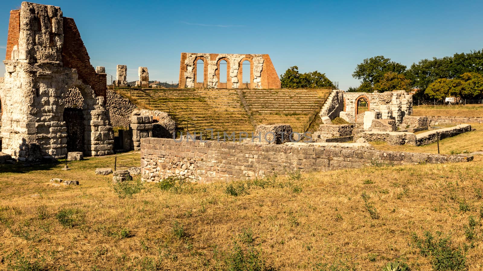 ruins of the Roman theater in Gubbio by alanstix64