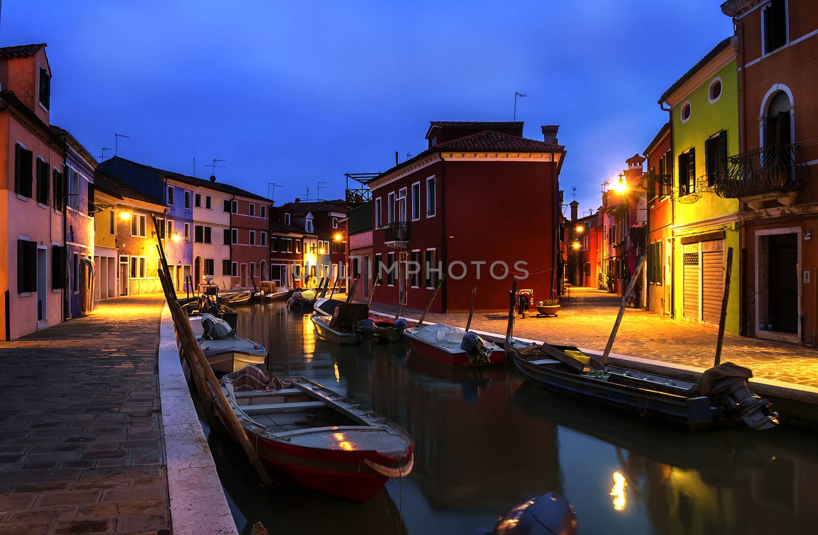 The main water channel of small Italian town by oleksandrmazur