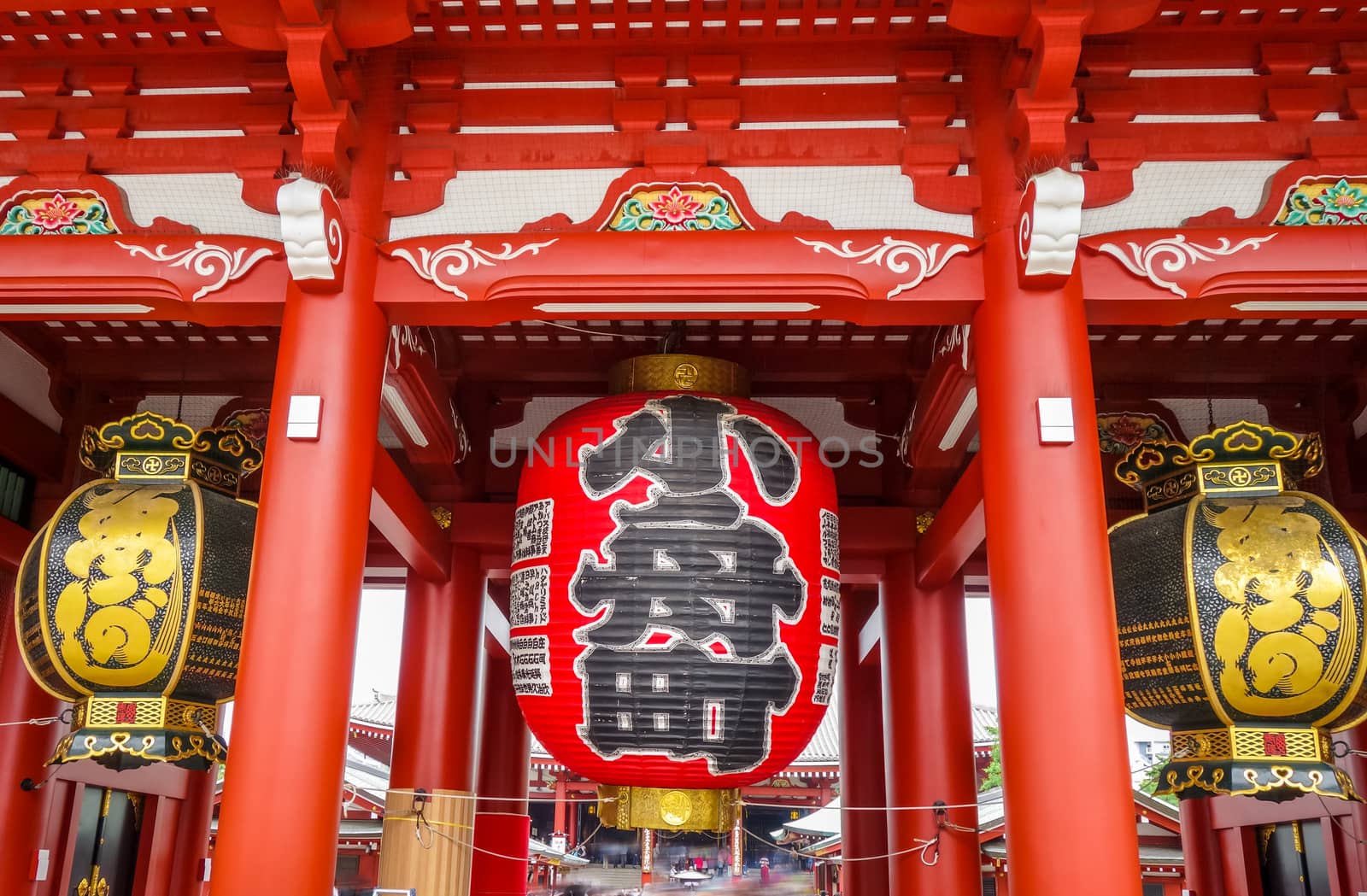 Lantern in Kaminarimon gate, Senso-ji temple, Tokyo, Japan by daboost