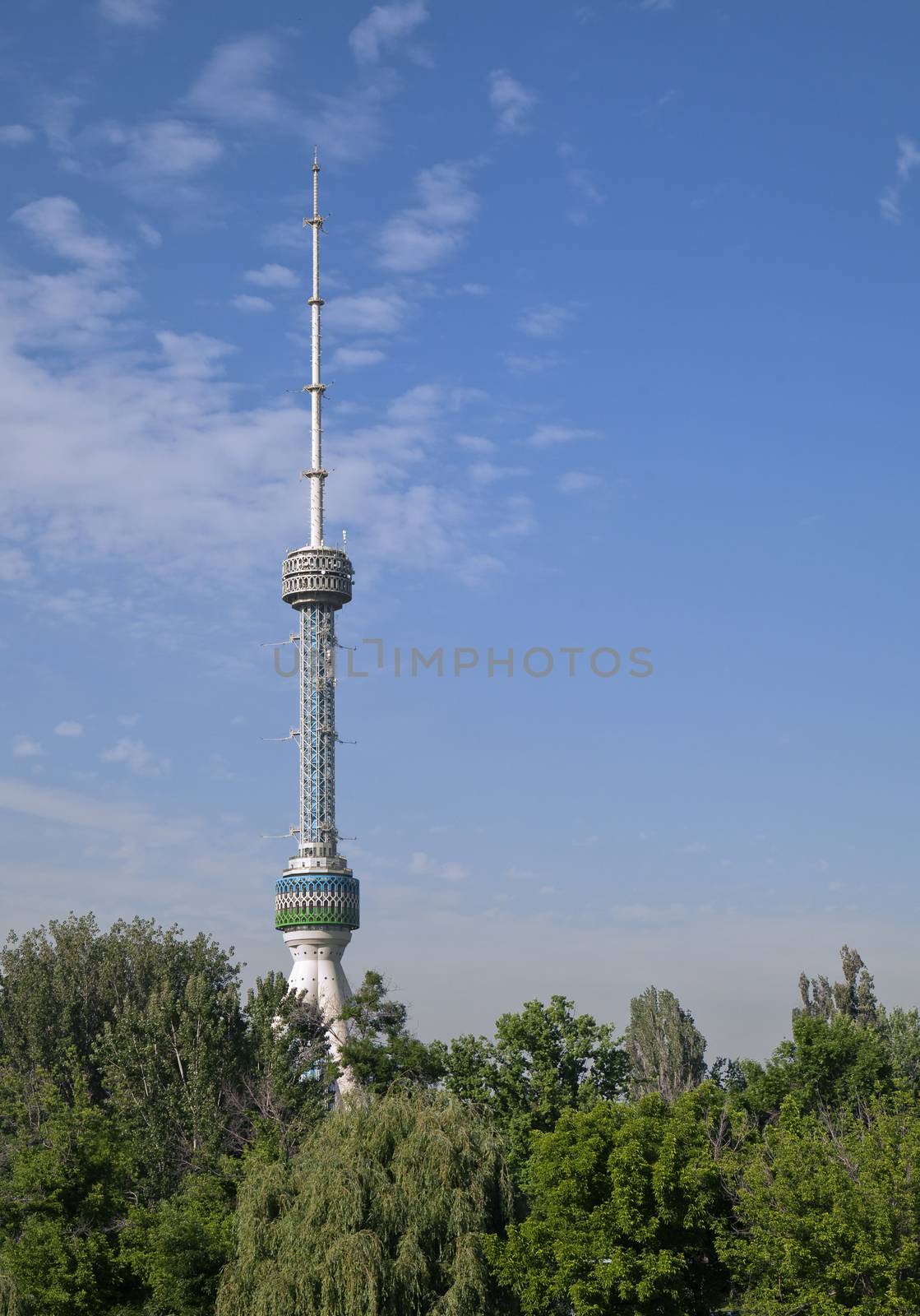 View of television tower in Tashkent, Uzbekistan