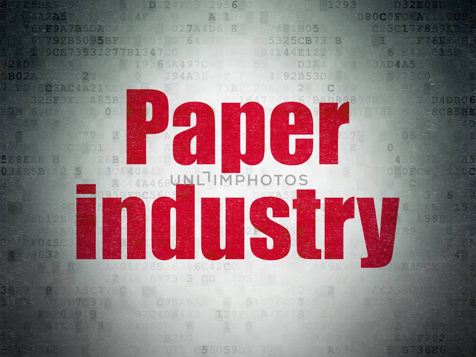 Manufacuring concept: Paper Industry on Digital Data Paper background by maxkabakov