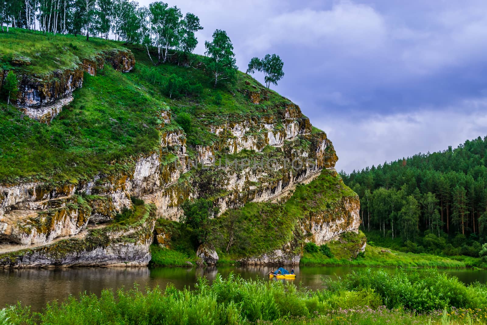 landscape field mountain expanse trip to the South of Russia, Bashkiria, Urals, Ural mountains