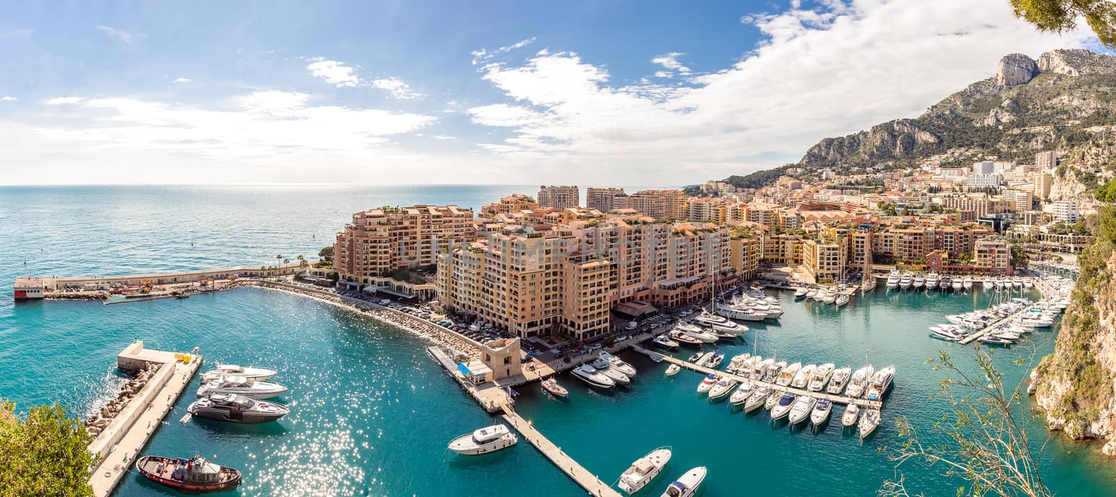 Monaco Fontvieille cityscape Monte carlo French Riviera Panorama