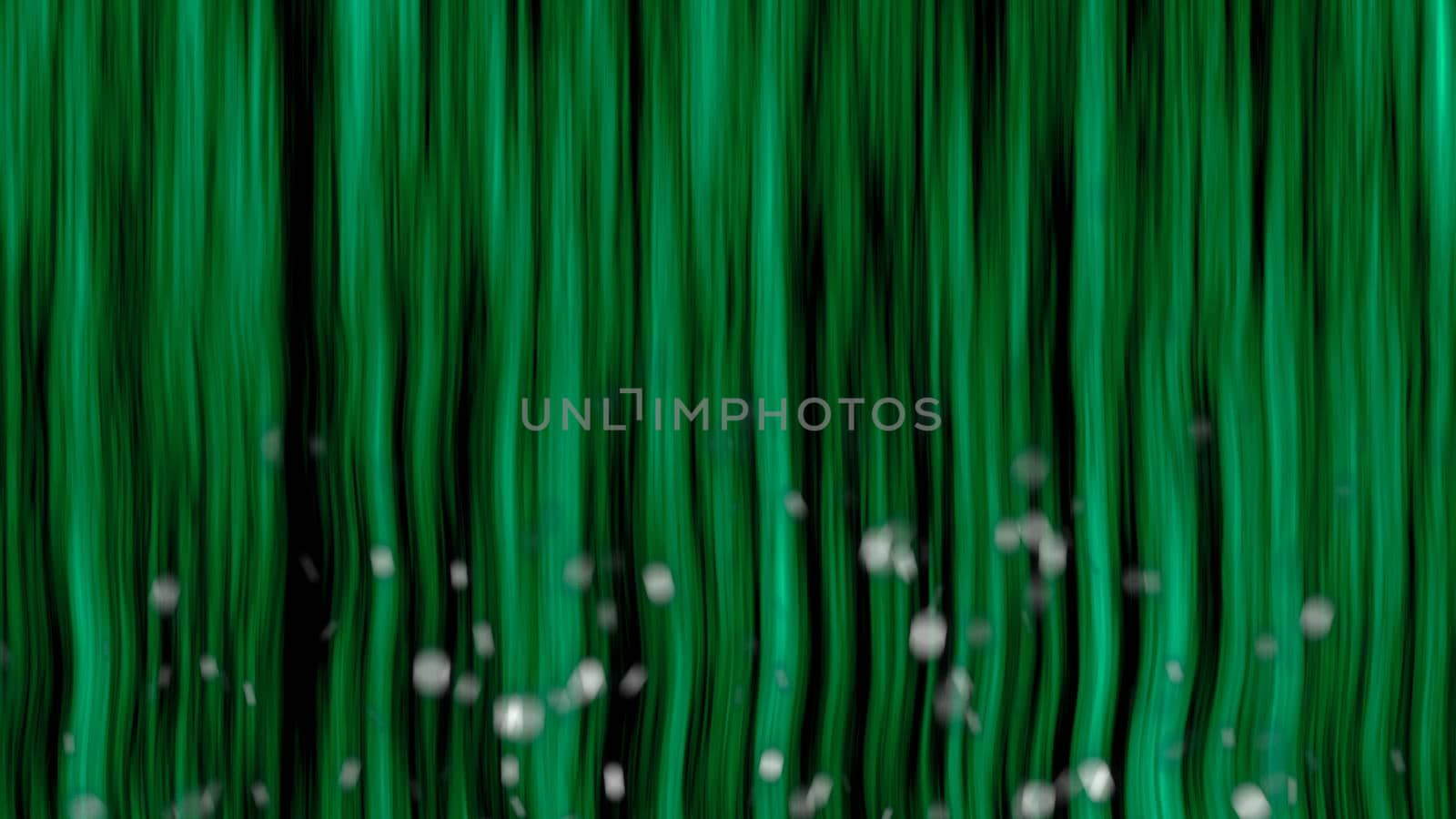 Abstract background with vertical lines and particles. 3d rendering