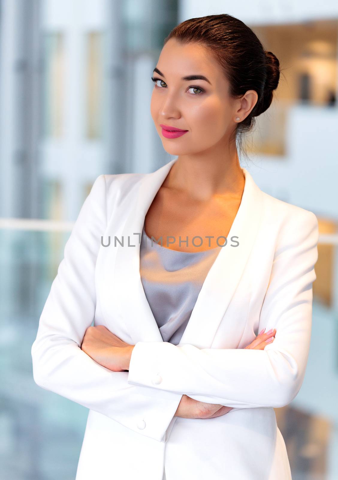 Pretty business woman in an office