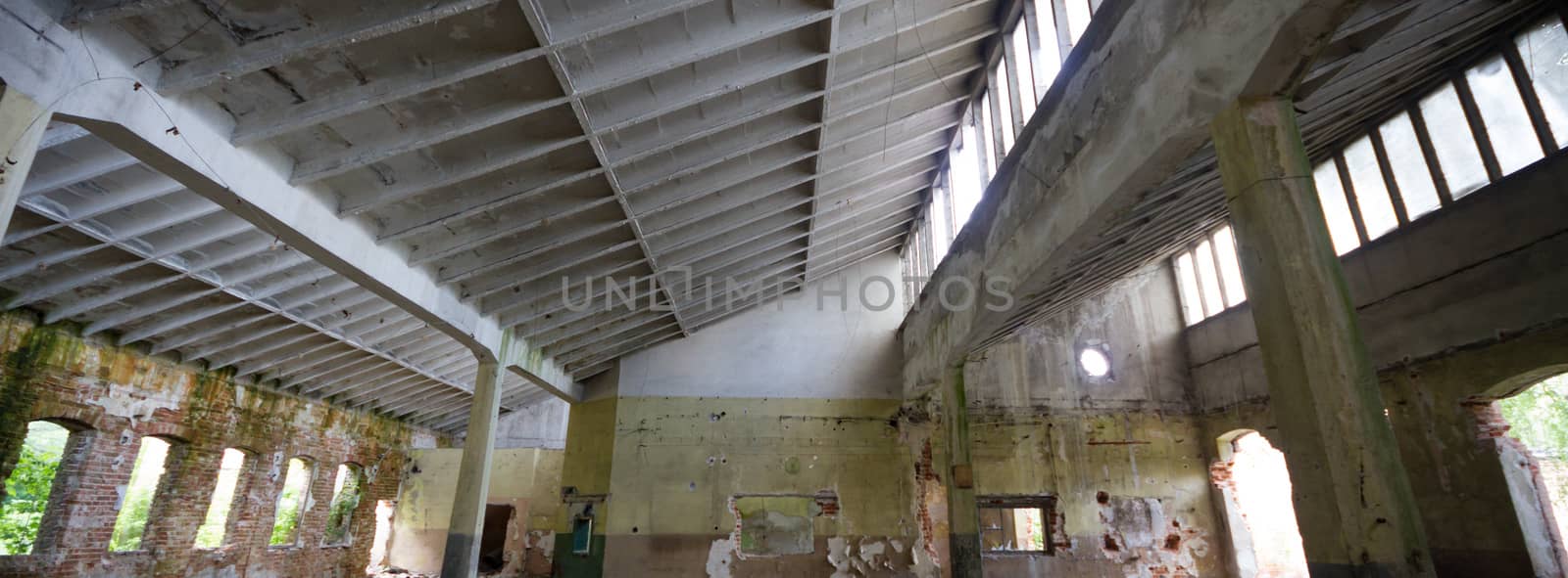 ruins of a very heavily polluted industrial factory, industrial series
