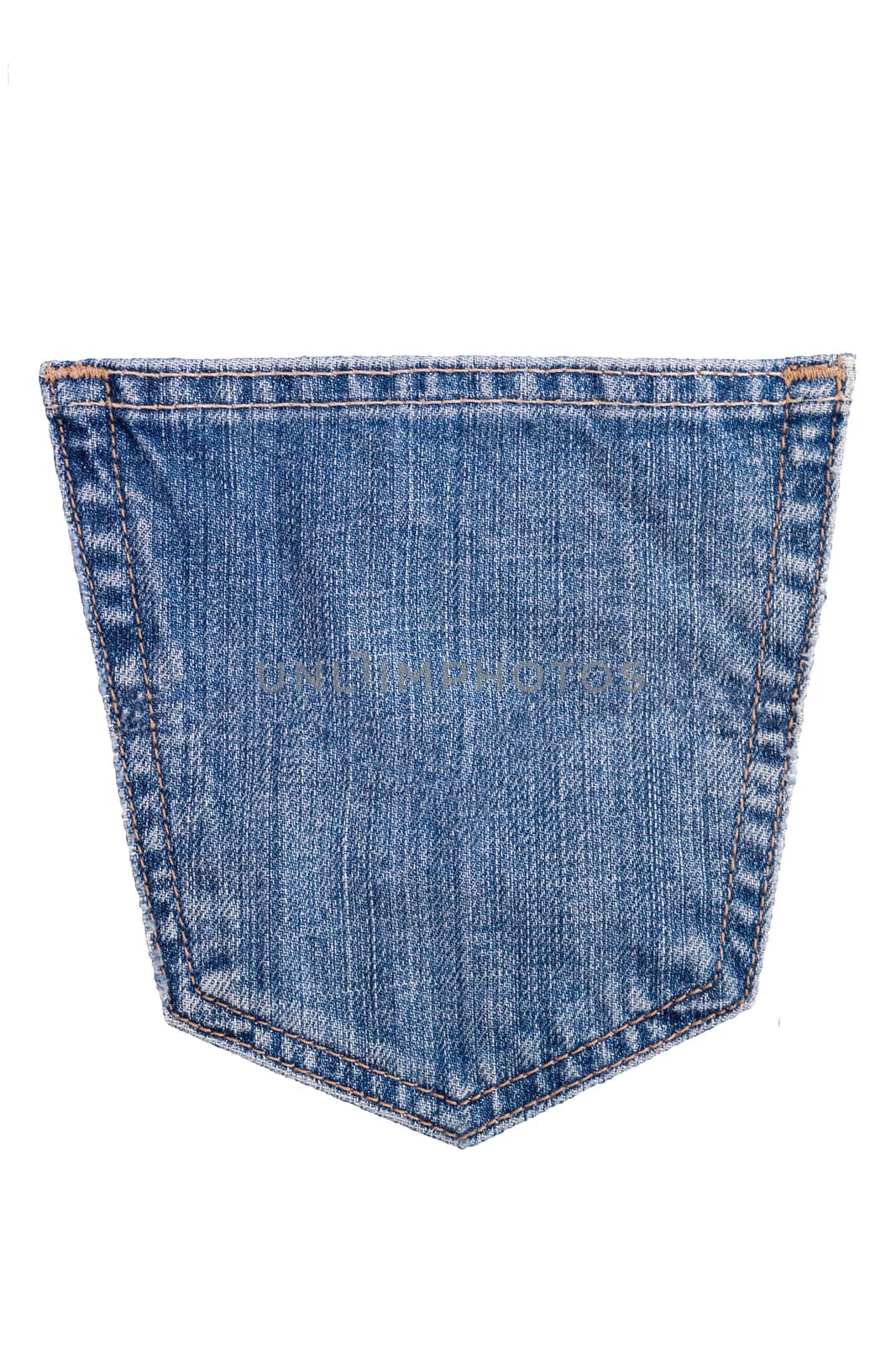 denim blue jean pocket texture is the classic indigo fashion. Denim blue jeans pocket isolated on white background