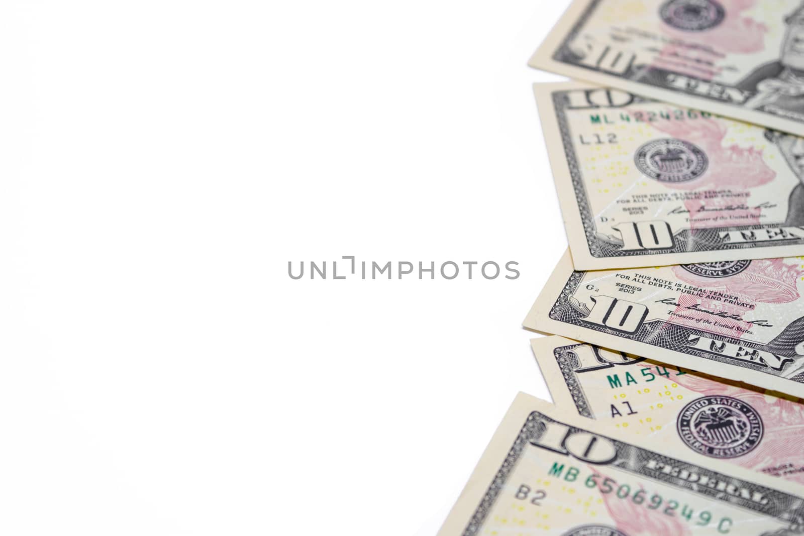 dollar banknote isolated on white background, business and finan by rakoptonLPN