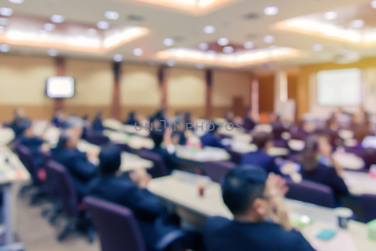 Blur of business Conference and Presentation in the conference hall.