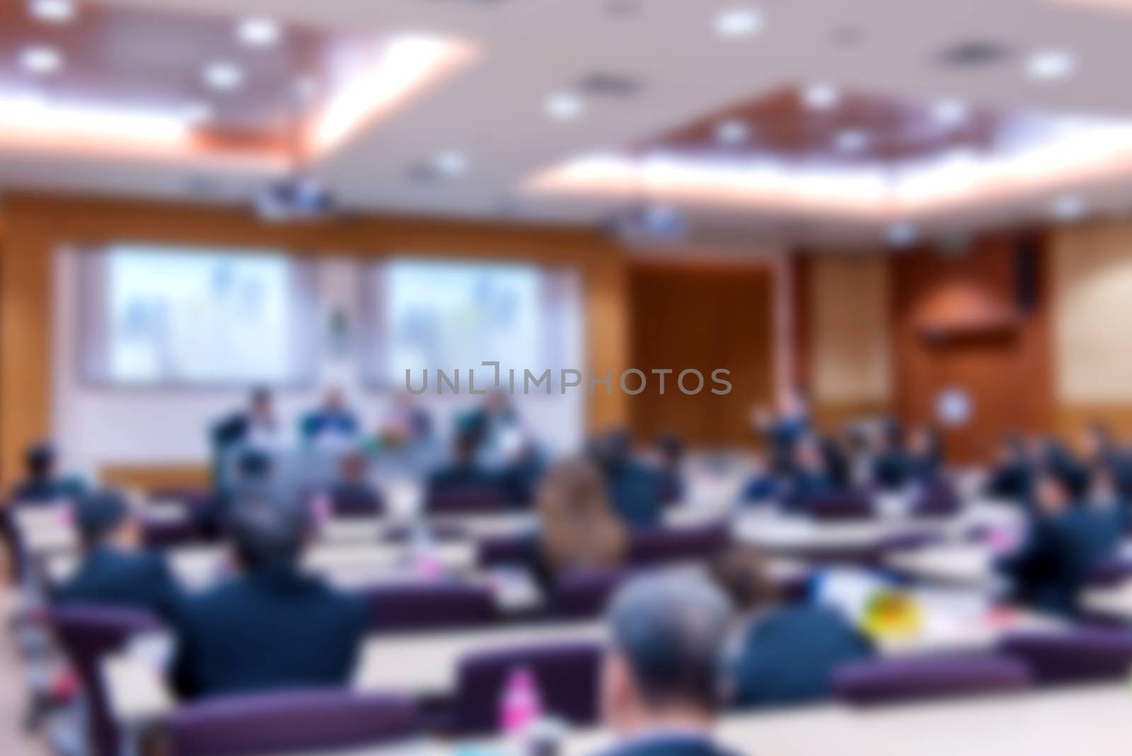 Blur of business Conference and Presentation in the conference hall.