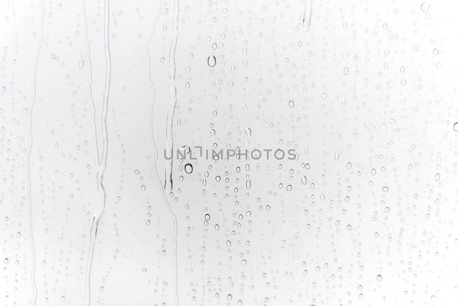 water drops on glass after rain for background.