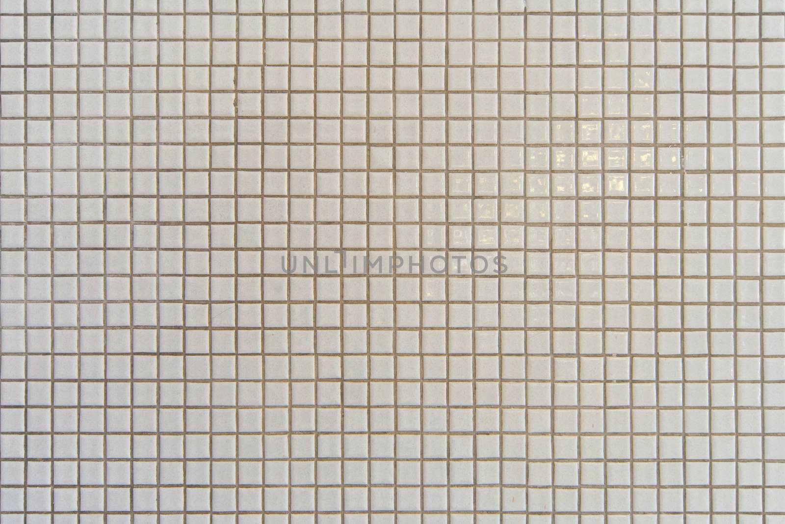 Mosaic tiles wall texture of white for background.